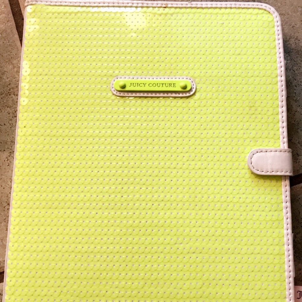 Juicy Couture lime green IPAD CASE